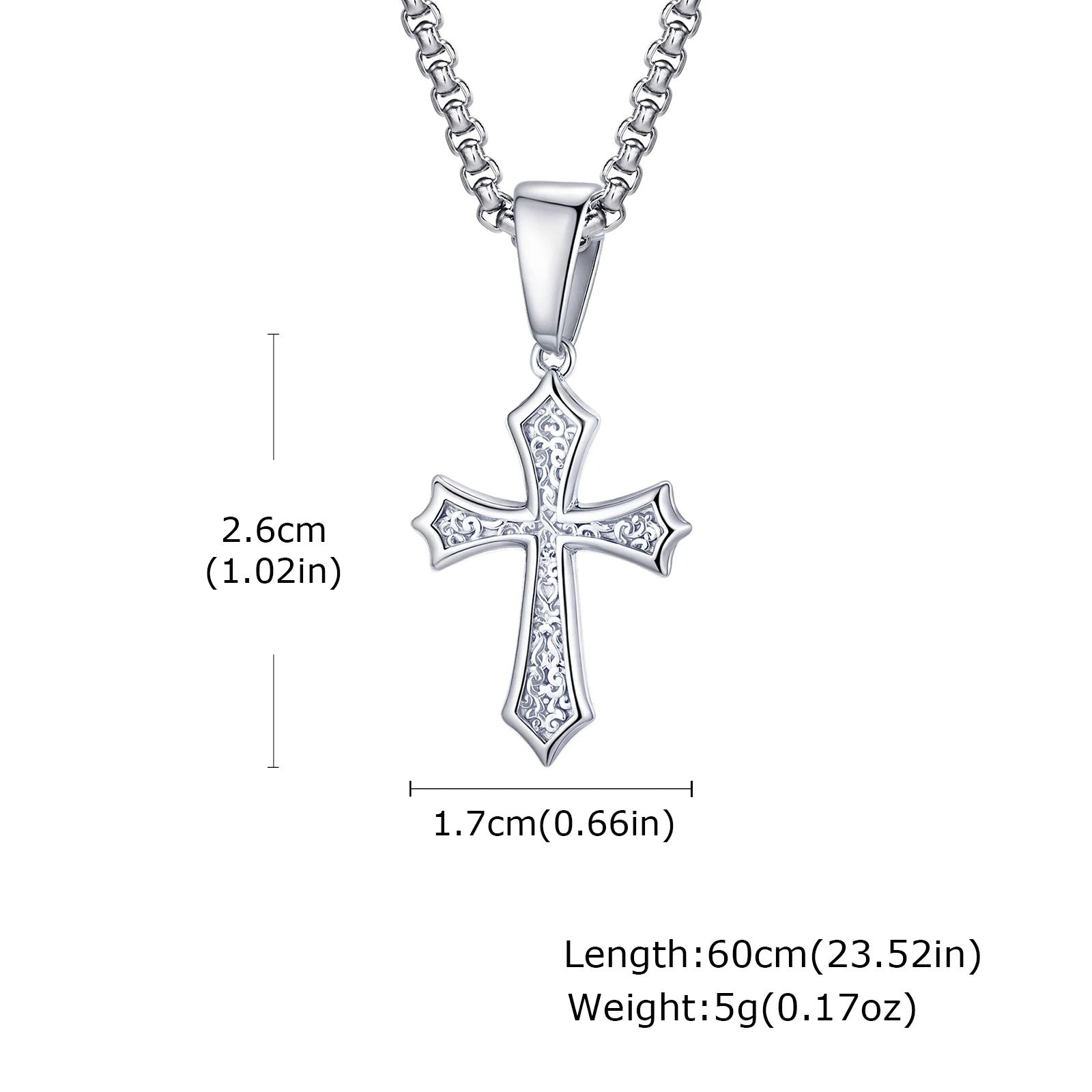 Herren-Halskette mit geometrischem Anhänger in Silberfarbe, nicht verblassende Kompass-Halskette aus Edelstahl mit Kette, stilvolle Schmuckgeschenke