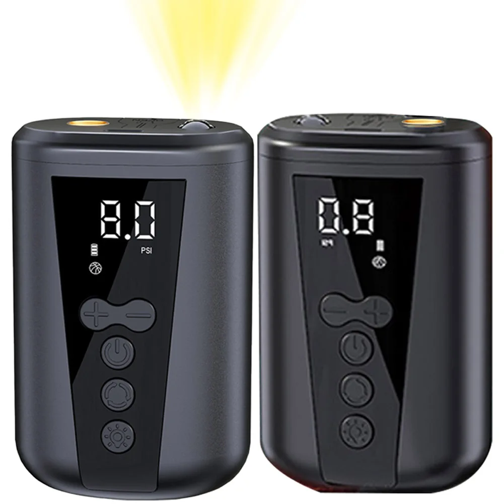 

Беспроводной электрический насос для надувных изделий, 2000 мАч, ЖК-дисплей, зарядка Type-C, встроенный LED-фонарь, для футбола, баскетбола, волейбола