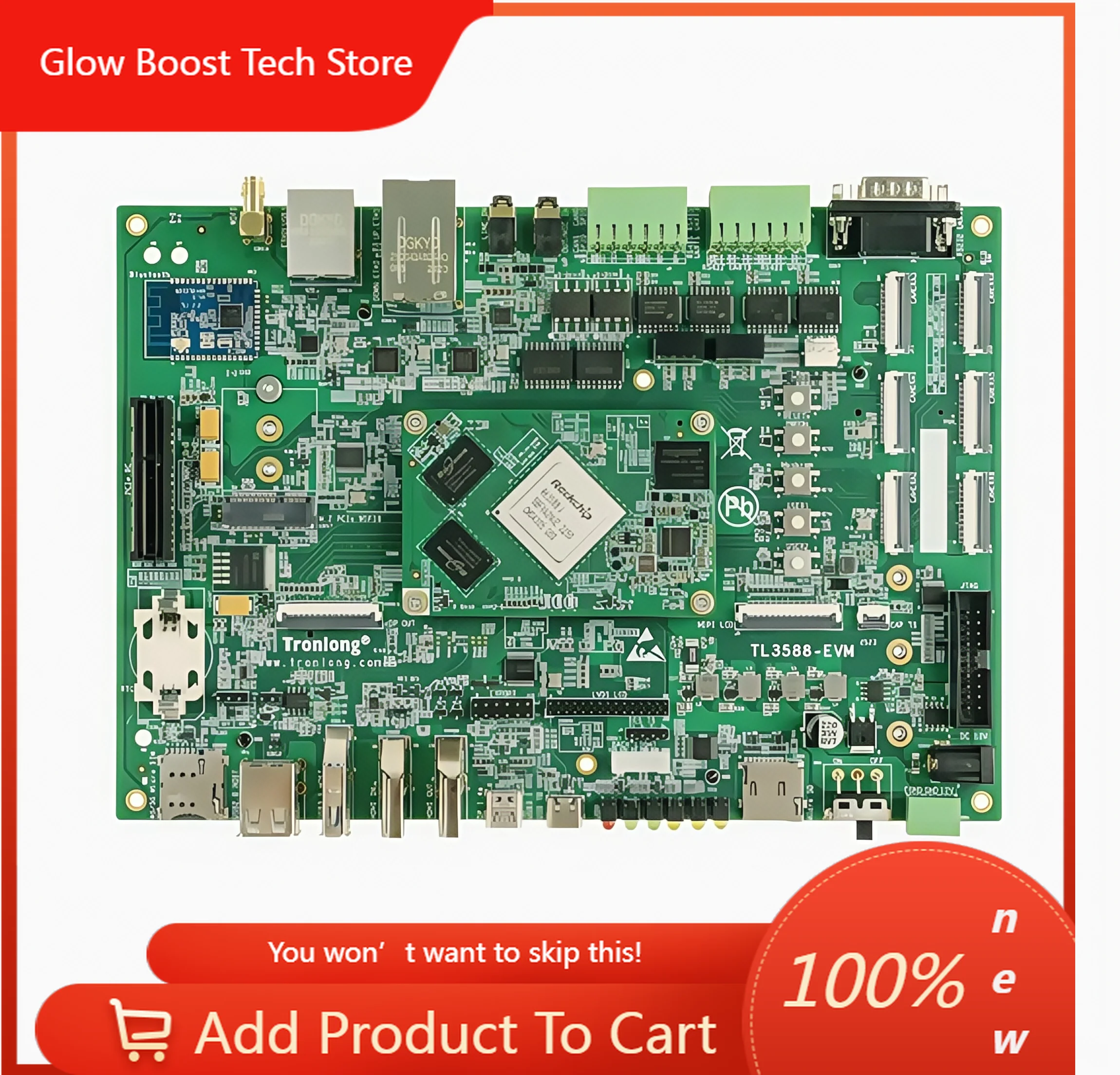 

NYTronlong Rockchip RK3588J Industrial Development Board Domestic 2.4GHz Octa-core AI 6T NPU 8K Kirin