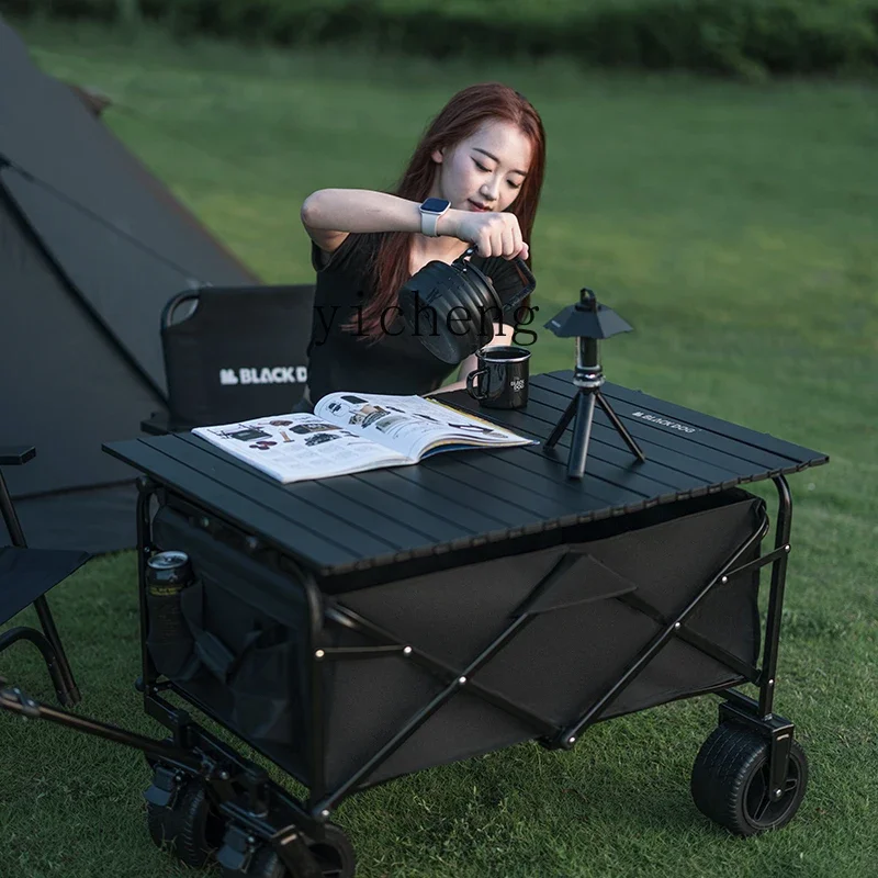 roaming camp car outdoor camping hand push large capacity foldable small trailer camper