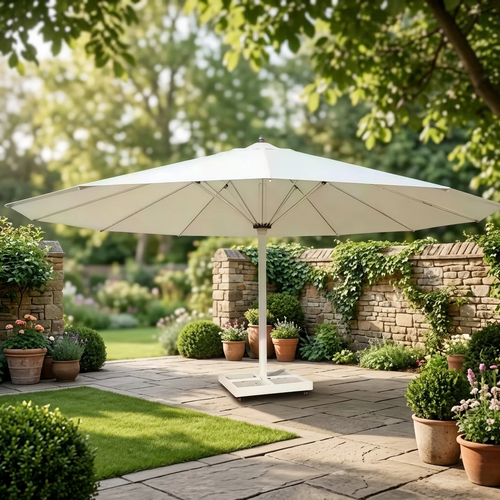 UPF50+ UV Water Resistant Canopy Parasol Tear Windproof Premium Fabric for Patio Backyard All Scene Sun Protection