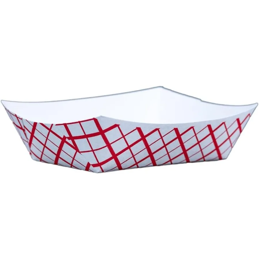 

Southland Paperboard Food Tray, 1/2 lb Capacity, Red Check (Case of 1000)
