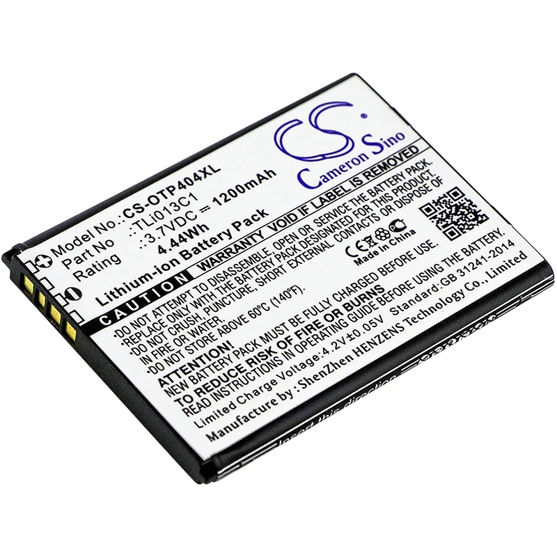 battery Cameron sino batters Mobile, SmartPhone battery 3.7V 1200mAh for Alcatel  One Touch Go Flip OT-4043S OT-4044T OT-4044N