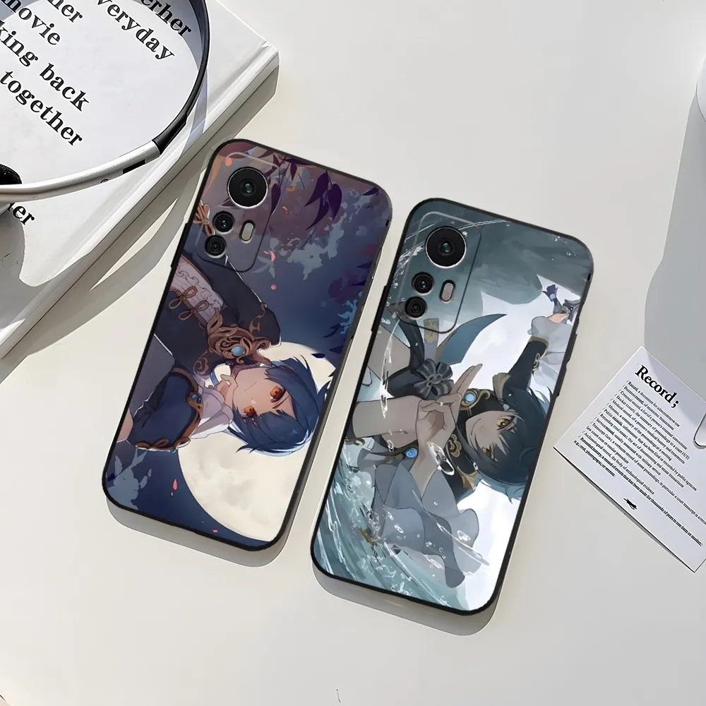 Genshin Impact Xingqiu Phone Case Funda for Xiaomi 14 11T 13 12 Lite Ultra Redmi Note 13 10 Pro POCO F4 F5 X5 Pro Coque