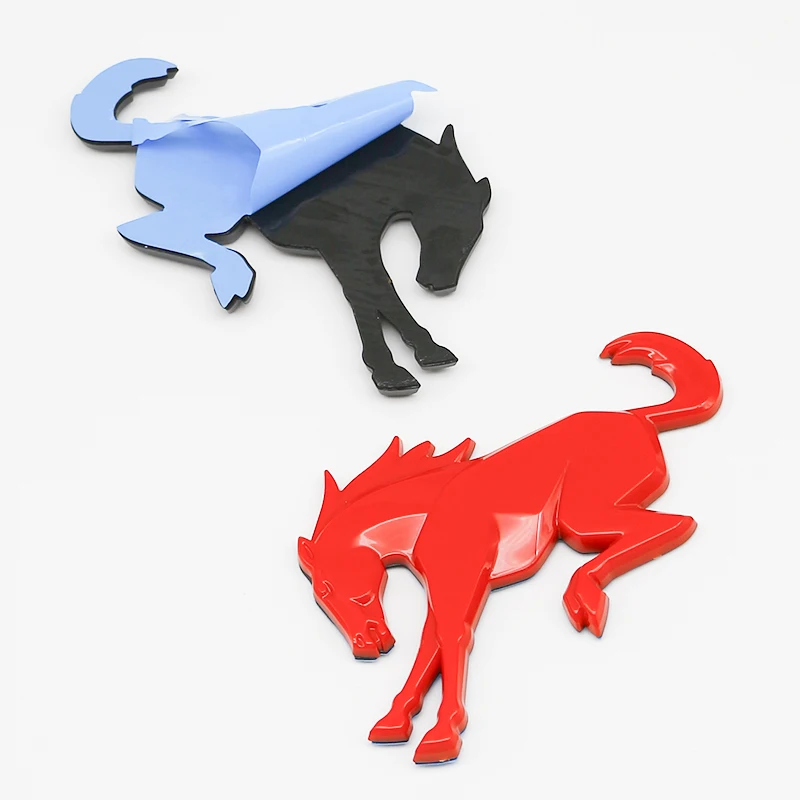 3D ABS Car Rear Trunk Tailgate Emblem Badge Decal For Ford Mustang EcoBoost GT V6 GT350 Mach-E Auto Body Exterior Tuning Trim