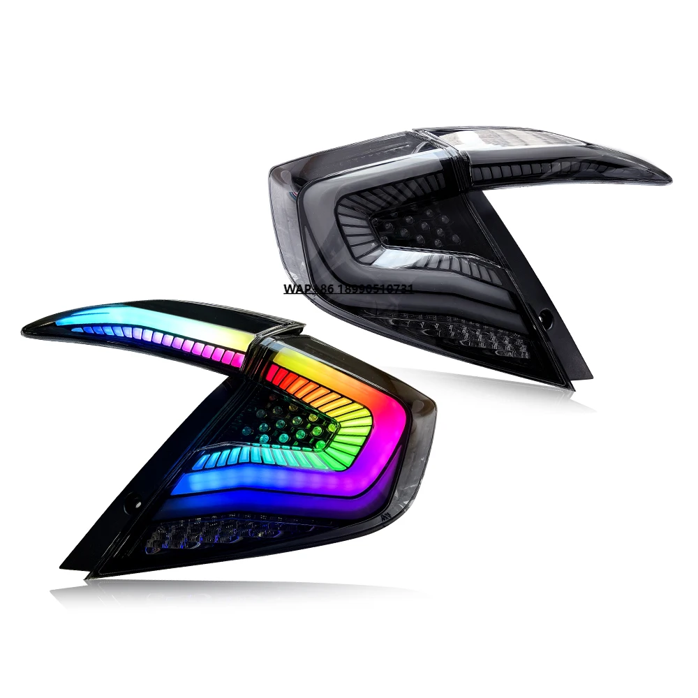 

LED Taillight for 10th Gen 2016-2020 RGB Tail Lights with Animation Sequential Turn Civic Sedan Tail Light