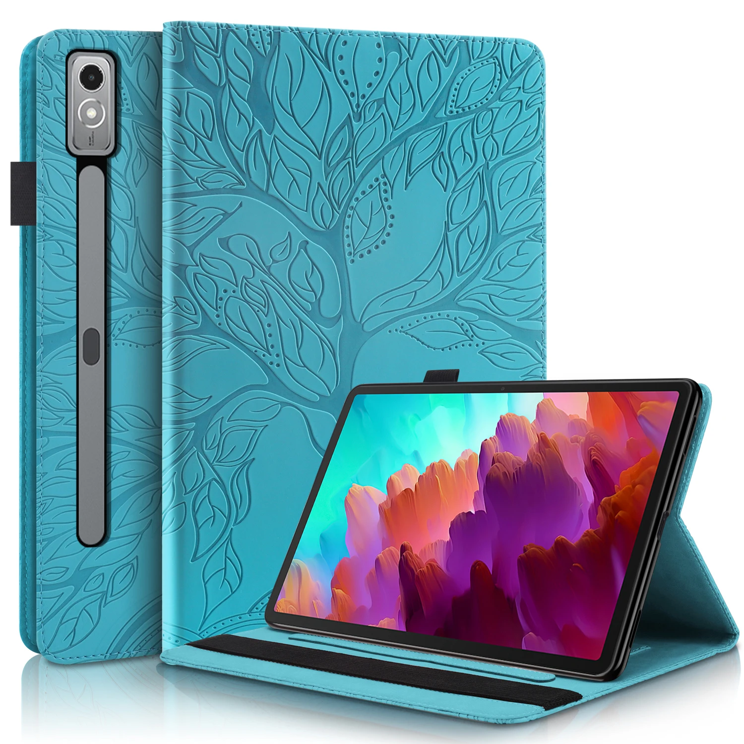 For Lenovo Tab P12 12.7 inch 2023 TB-370FU Case 3D Tree Folio Cover for Lenovo Xiaoxin Pad Pro 12.7 223 Tablet Cover