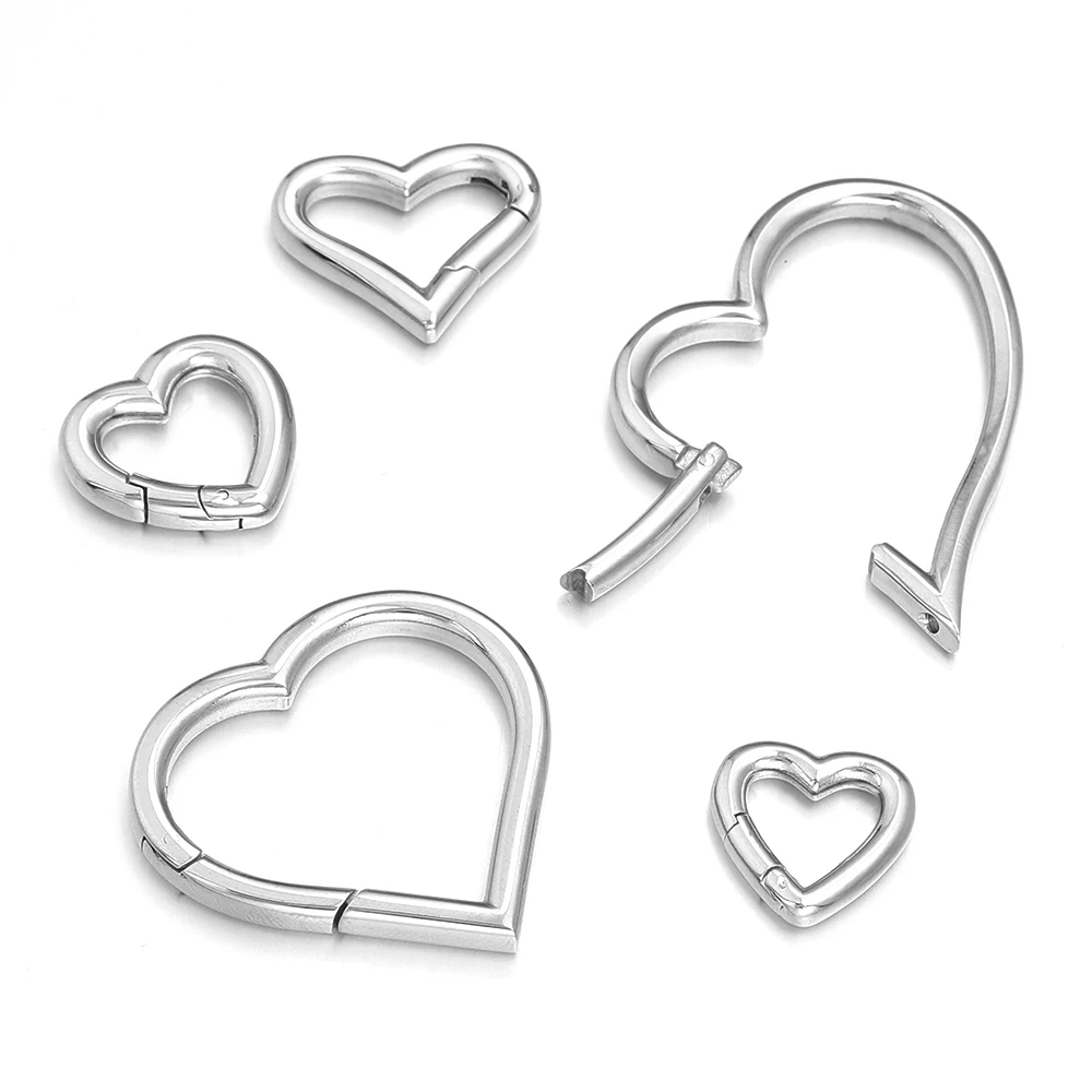1 قطعة حلقة رئيسية على شكل قلب مشبك خاطف الزناد الربيع مشبك DIY بها بنفسك الديكور حلقة تسلق المفاتيح سلسلة هوك جعل مواد الإكسسوارات #4