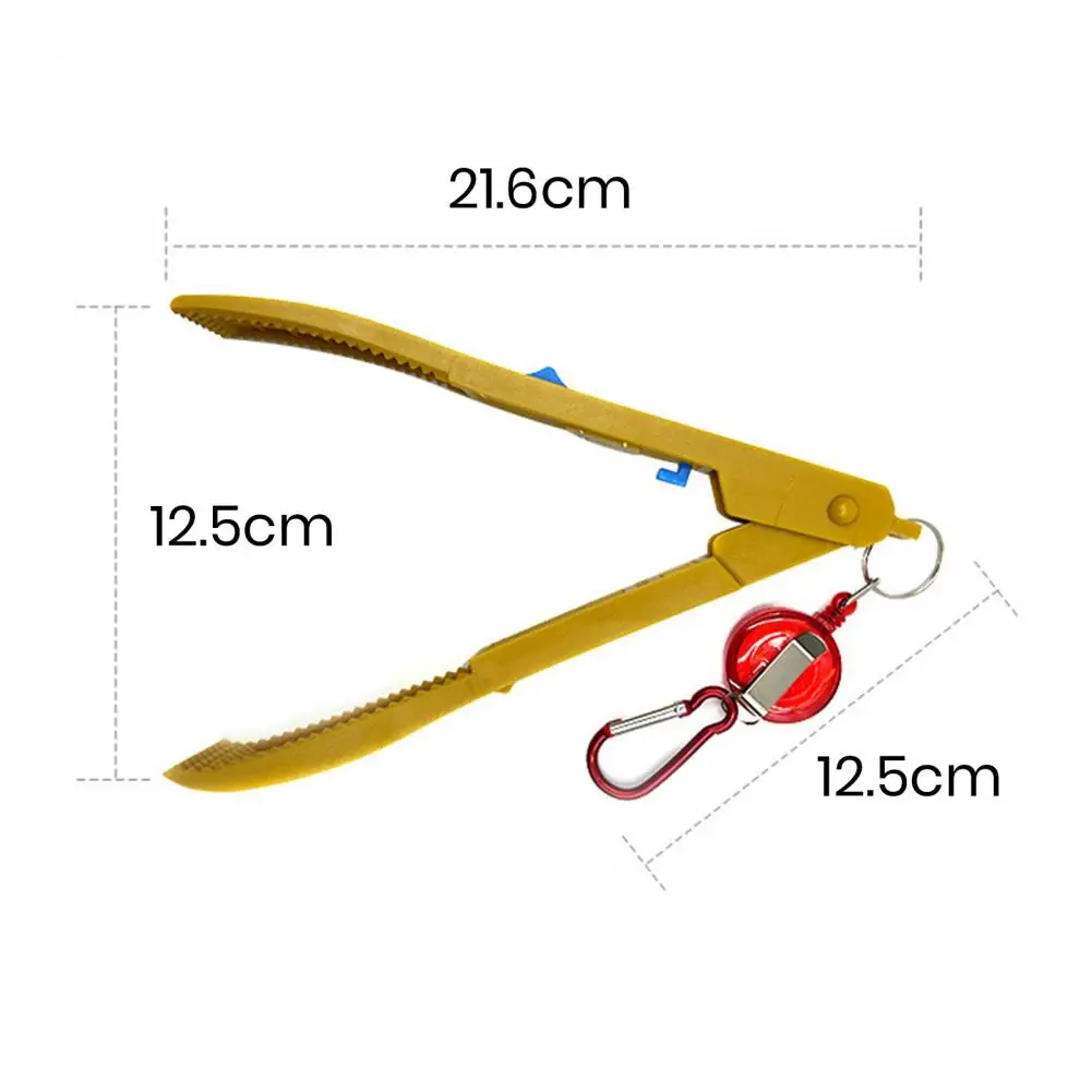 Floating Fish Gripper Lightweight Portable Fish Gripper with Belt Clip Non-slip Teeth Design Essential Fishing Tongs for Anglers