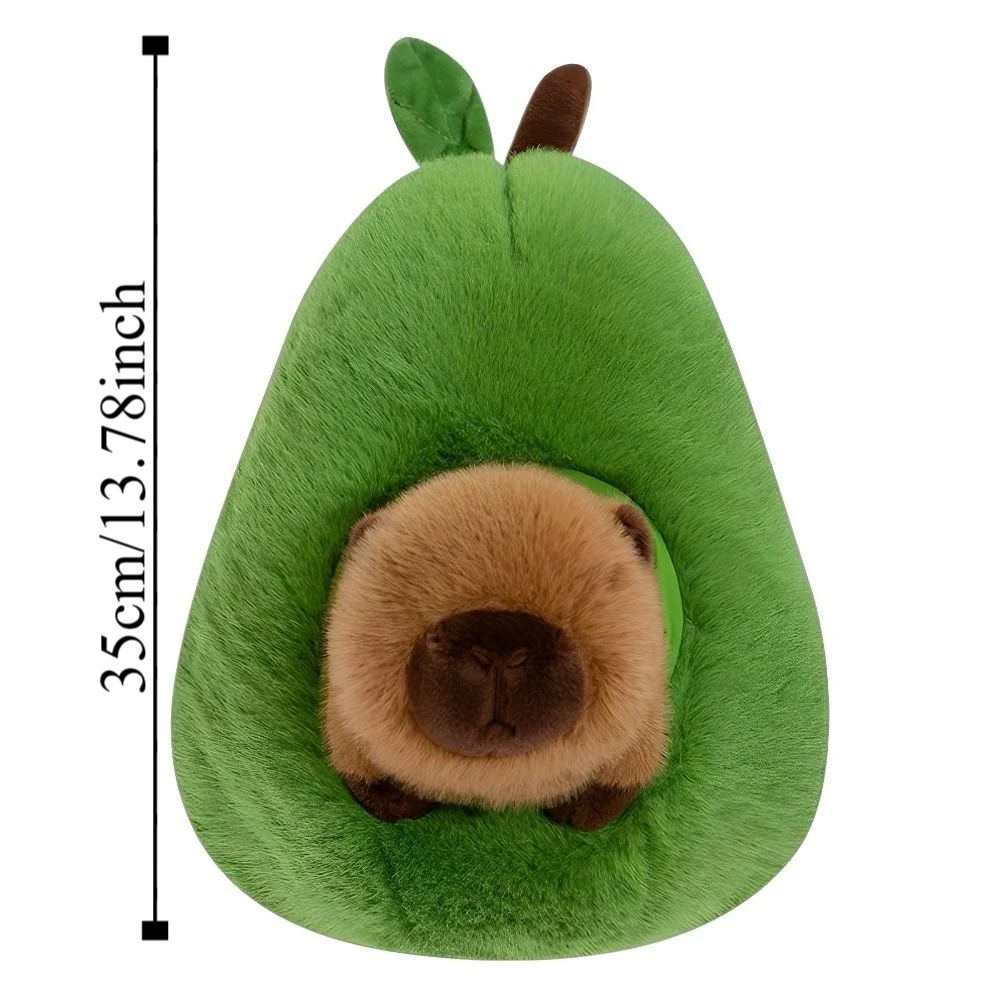 สัตว์ Avocado Capybara Plush ของเล่นจําลอง Capybara นุ่ม Capibara อะนิเมะ Fluffty ของเล่นน่ารักการ์ตูน Capybara ตุ๊กตา Plush