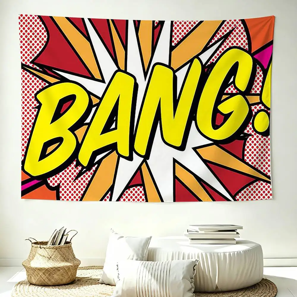 Pop Art Roy L-Lichtenstein Flags Wall Hanging Background Art Banner for Bedroom Home Outdoor Decor 3