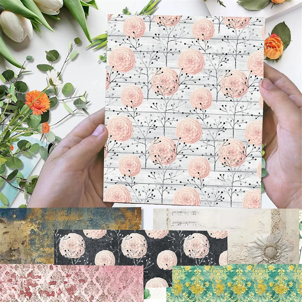 

NEW Scrapbook Paper 12x12 Inch, 24 Sheets DIY Origami Decorative Craft, Double Sided Printing, Photo Album Decor