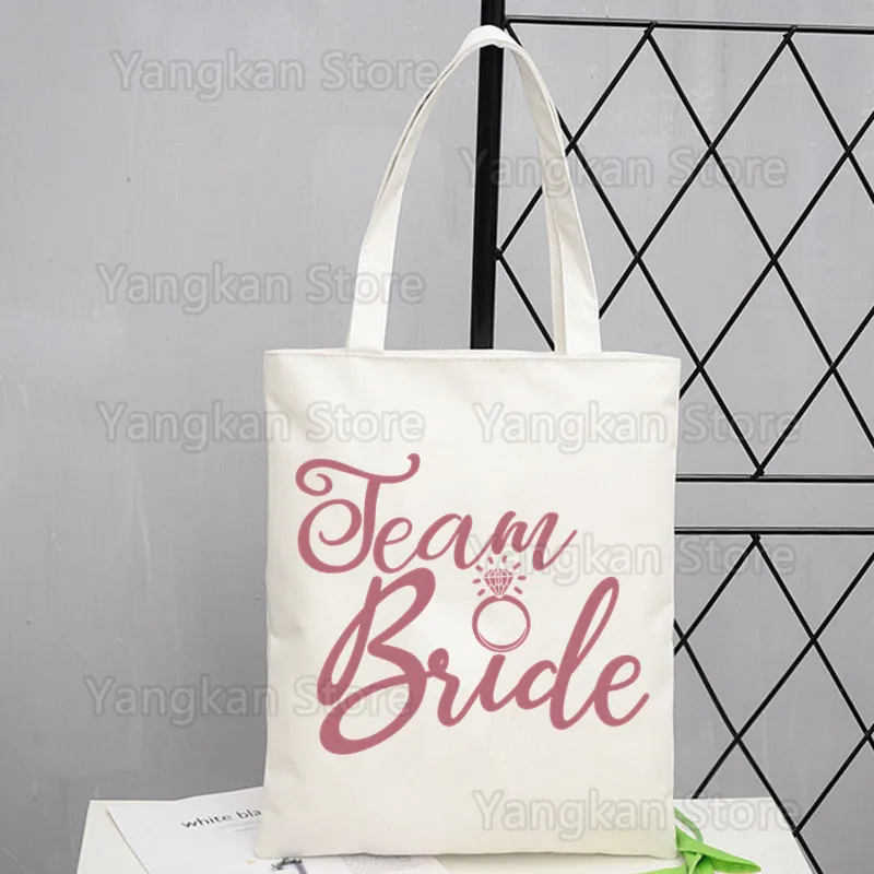 Bride Letter Wedding Bride To Be Bridal Hen Bachelorette Party Wedding Decoration Bridesmaid Print Reusable Picnic bag view 2