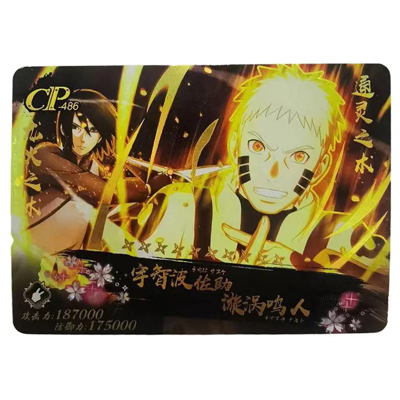 Anime NARUTO Rare CP Refraction Foil Konan Senju Hashirama Uchiha Sasuke Kakashi Toys for boys Collectible Card Birthday Present