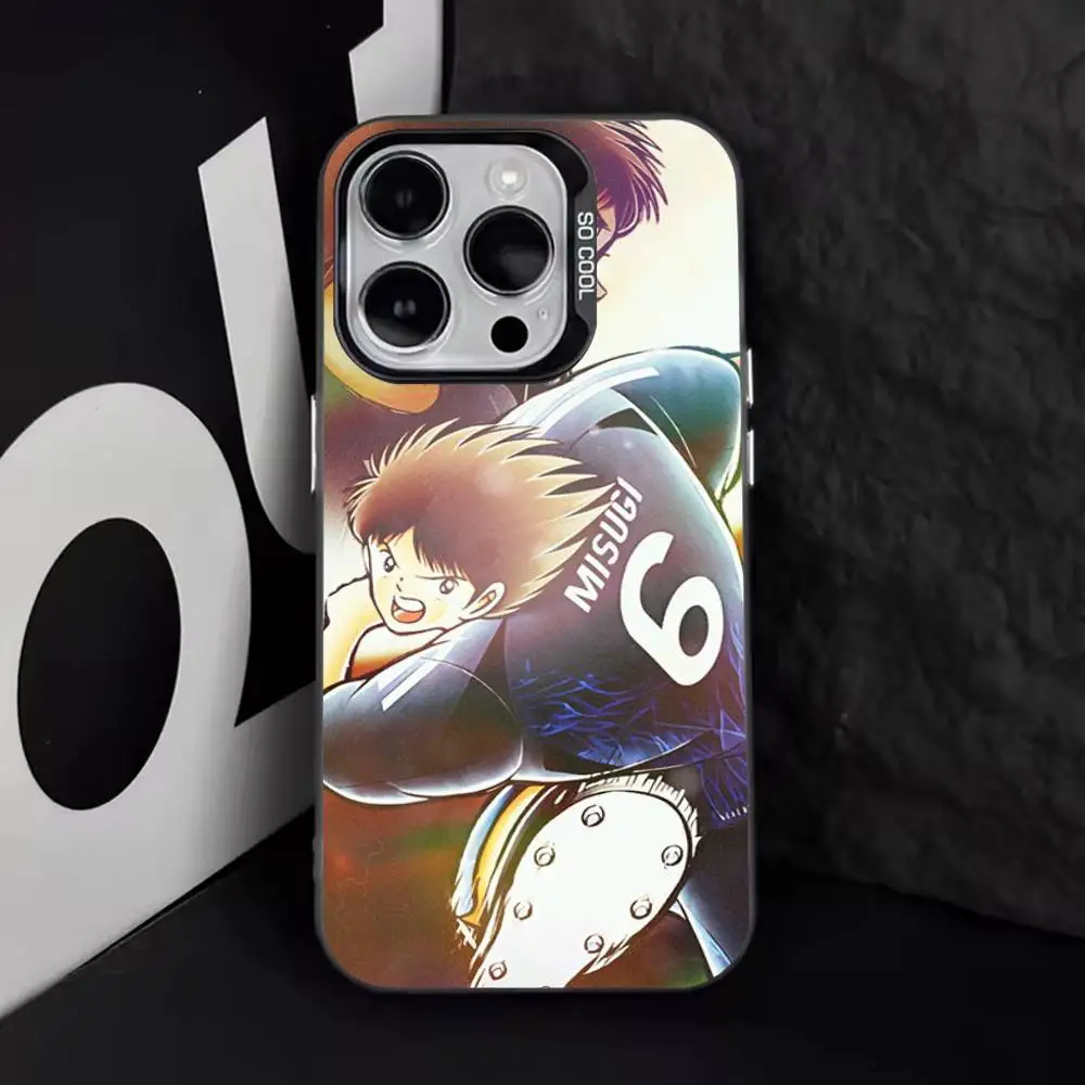 Coole C-Captain Tsubasa Handyhülle für iPhone 17,16,15,14,13,12,11,Pro,Max,Plus,E,Air,Mini Schwarz Tpu Cover