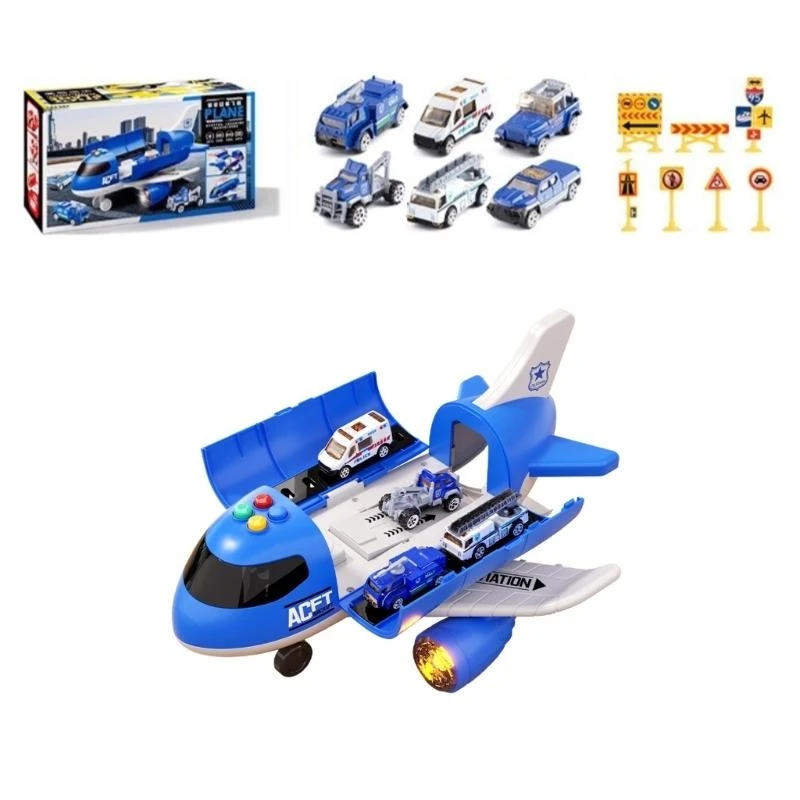Symulacja Transport Cargo samolot zabawka z zabawką pojazd odlewany samochód poprawiający umiejętności motoryczne dla malucha