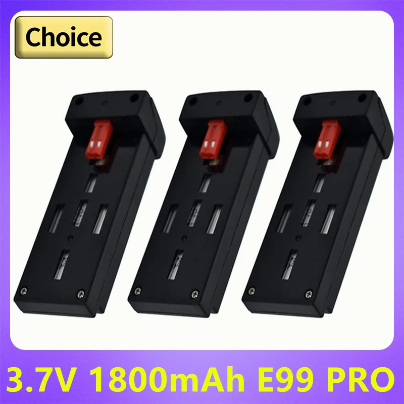 3.7V 1800mAh Lithium Battery Spare For RC Drone For E99 PRO E99 PRO2 Drone BatteryQuadcopter Replacement Accessory Drone Battery