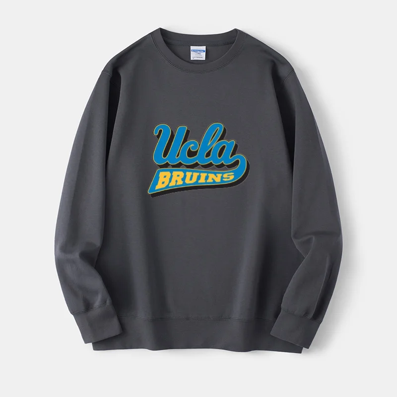 

Sweatirt round Ne Casual Loose Fit ex Hoodie Couple Matching Cotton Polyester Blend Long Sve Printed Sweatirt