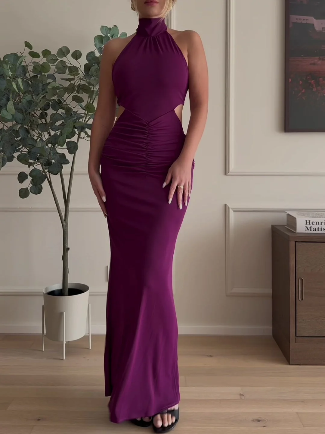 Summer Woman Strap-off Shoulder Straight Collar Dress 2025 Women Fashion Solid Zipper Sleeveless Holiday Style Midi Dress