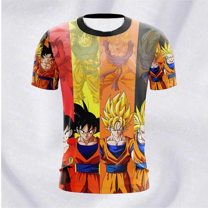 Camiseta de Dragon Ball para hombre, ropa para niños, camiseta de rugby para niñas, ropa deportiva Goku para mujer, Super Saiyan Rose