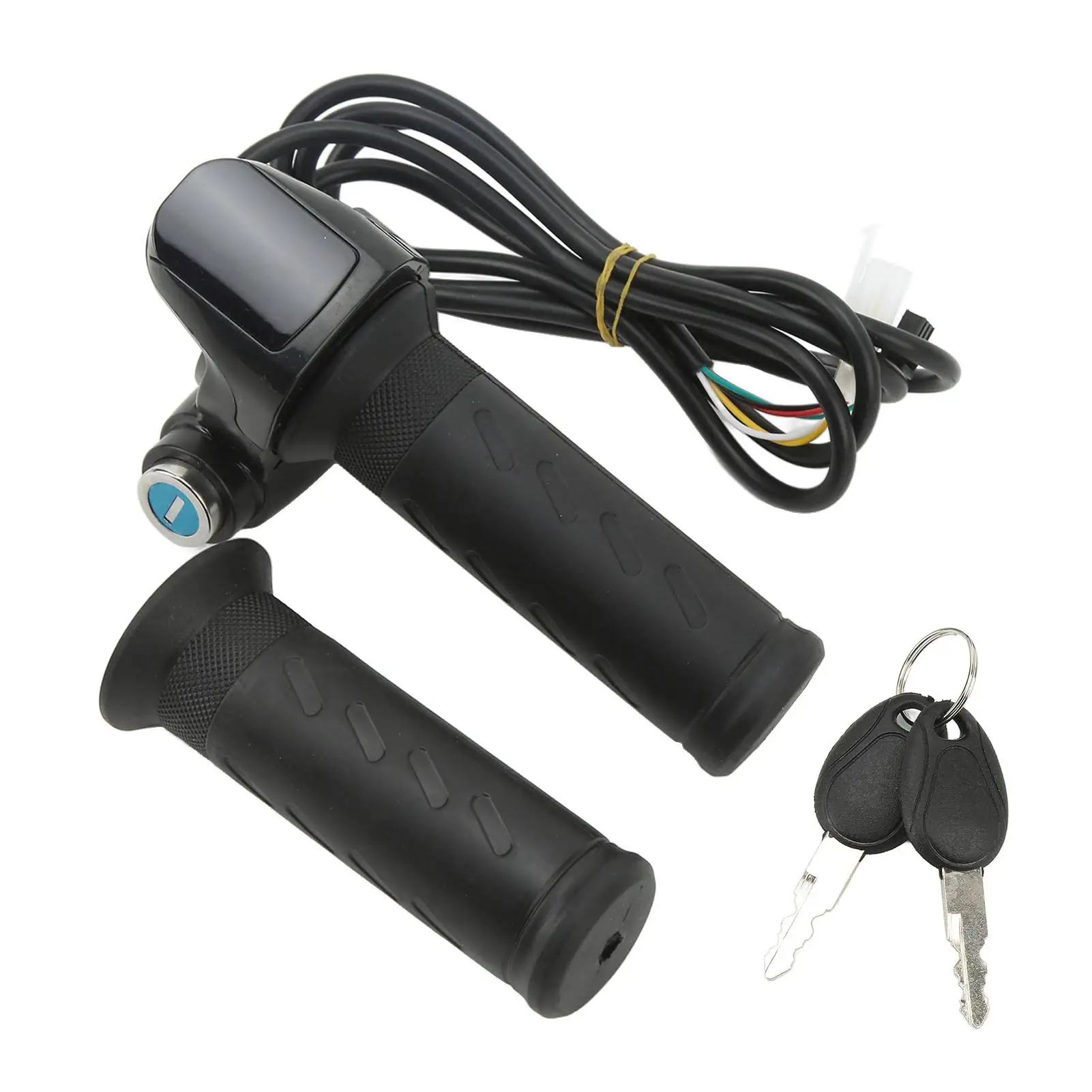 Electric Scooter Twist Throttle Grip Easy Installation Electric Bike Throttle Grip with Backlight LCD Panel 48V