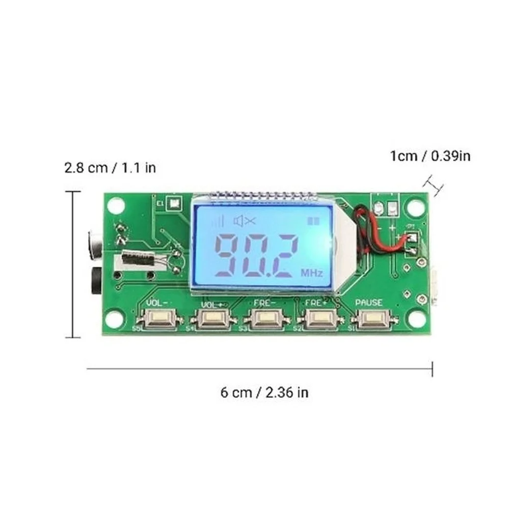 Frequency Modulation FM Transmitter For Car Audio LCD Display Low Power Consumption Minimal Noise Interference