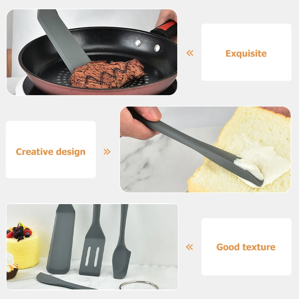 

1 set 1 Set Of Silicone Scraper For Baking, Ergonomic Nonstick Cream Spatula, Lightweight Kitchen Use Cake Tools, Jam Stirring