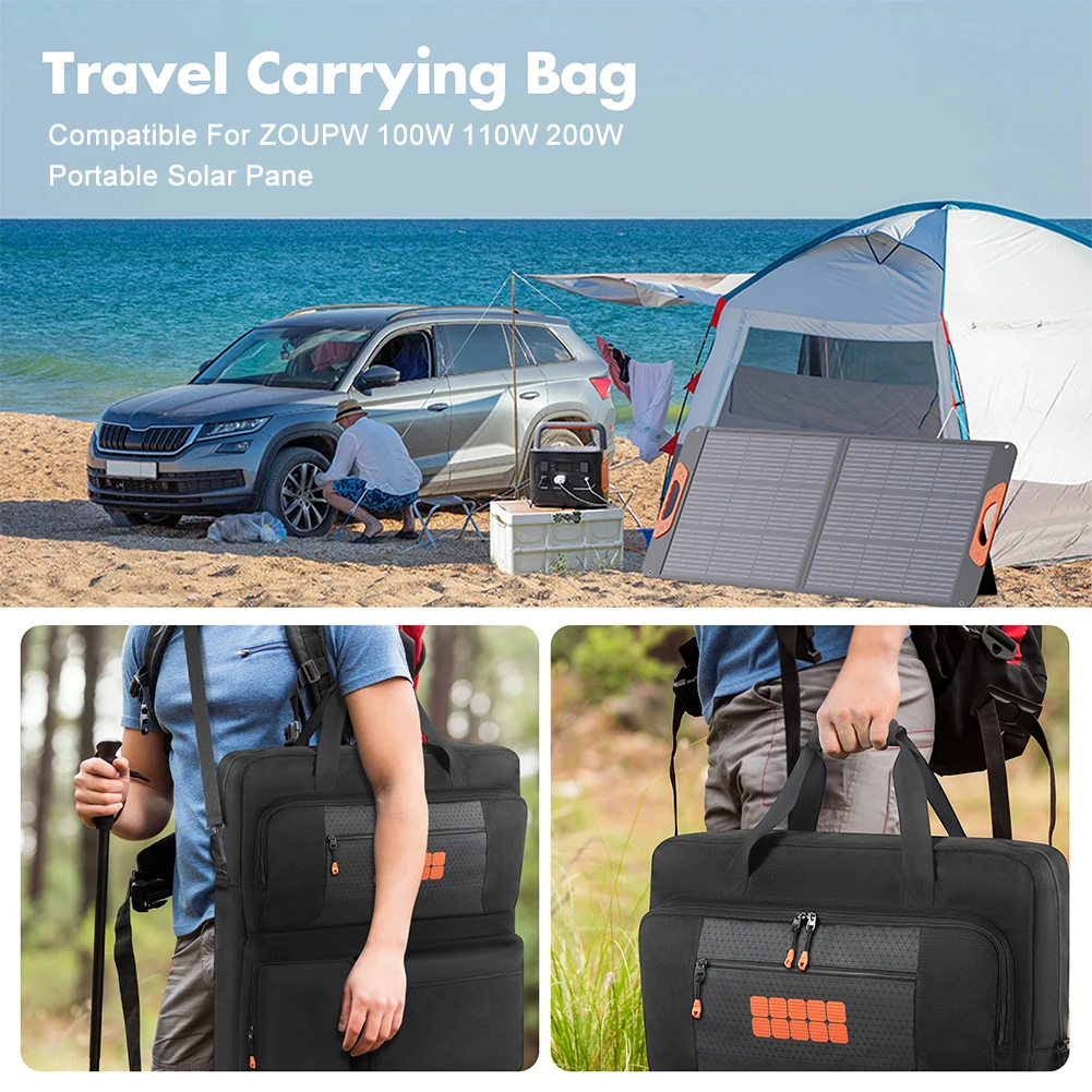 

Solar Panel Carrying Case Waterproof Solar Panel Storage Bags Portable Protection Shoulder Bag for Bifacial/ZOUPW 100W 200w 220w