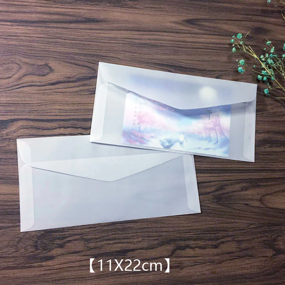 30Pcs/lot Vintage Blank Translucent Envelopes For DIY Postcard Card Storage Wedding Invitation Gift Packing Envelope