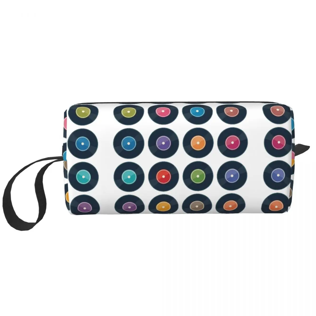 Vinyl Record Collection Makeup Bag Cosmetic Organizer Storage Dopp Kit Toiletry Cosmetic Bag for Women Beauty Travel Pencil Case