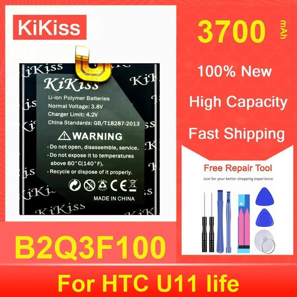 

Kikiss Battery 3700Mah B2Q3F100 For HTC U11 Life