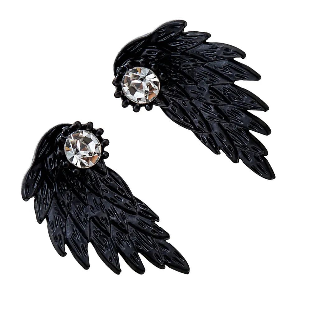 

Women Vintage Wing Rhinestone Earrings Ear Studs Lightweight Fashion Jewelry for Wedding Gift Angel Wing Earrings