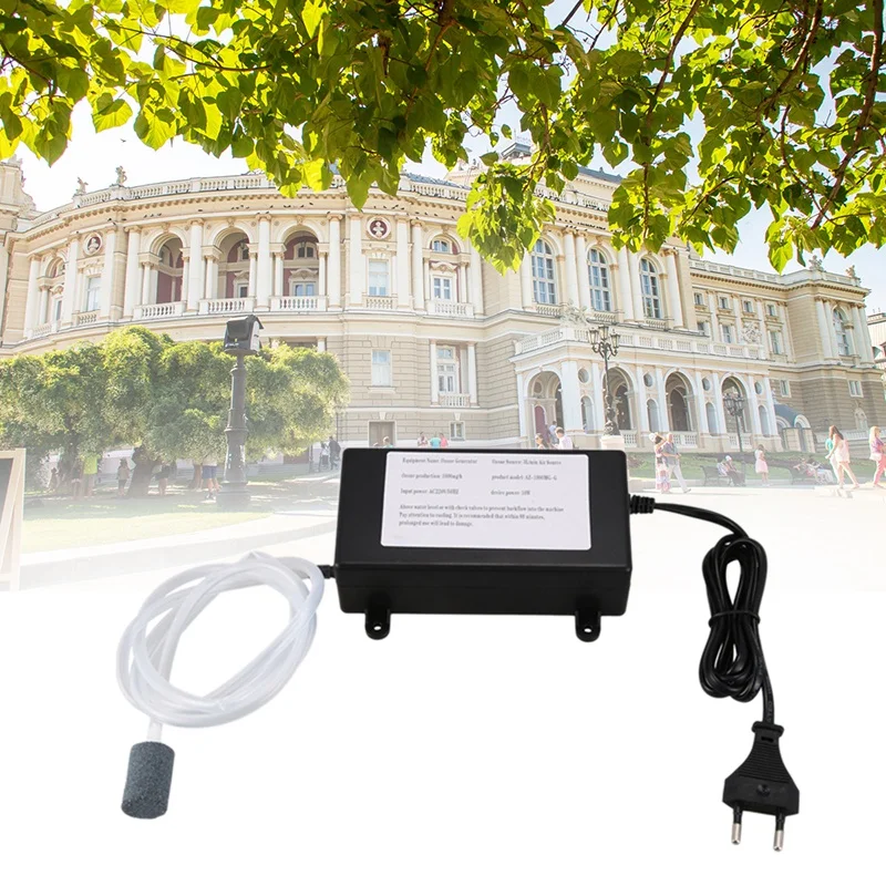 Generatore di ozono portatile 220V 1000Mg ozonizzatore purificatore d'aria trattamento detergente purificatore per la pulizia di frutta e verdura, spina europea