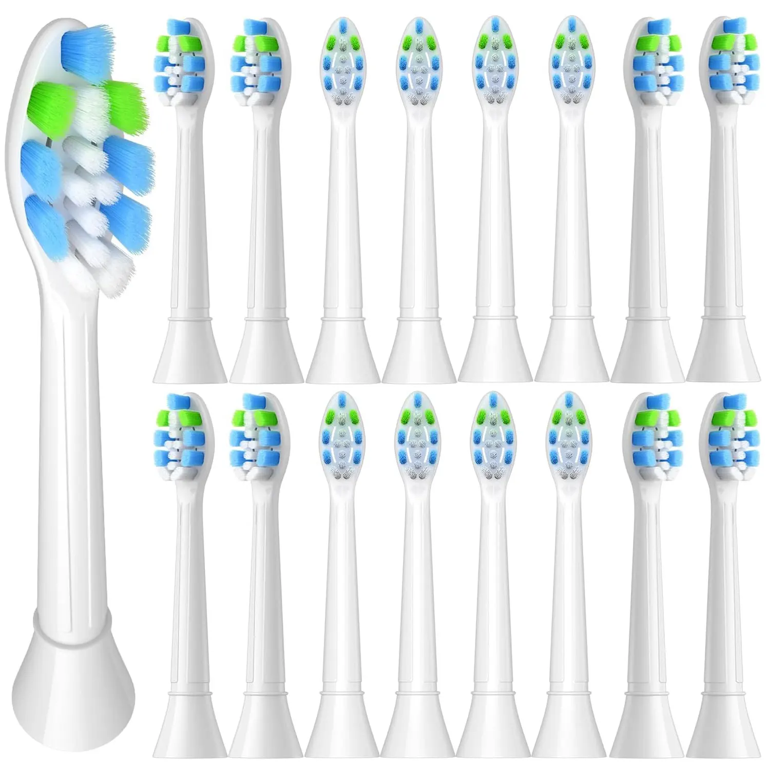 Replacement Toothbrush Heads Compatible with Phlips Sonicare Soft Replacement Electric Brush Head 4100 6500 6100 7500 5300 1100