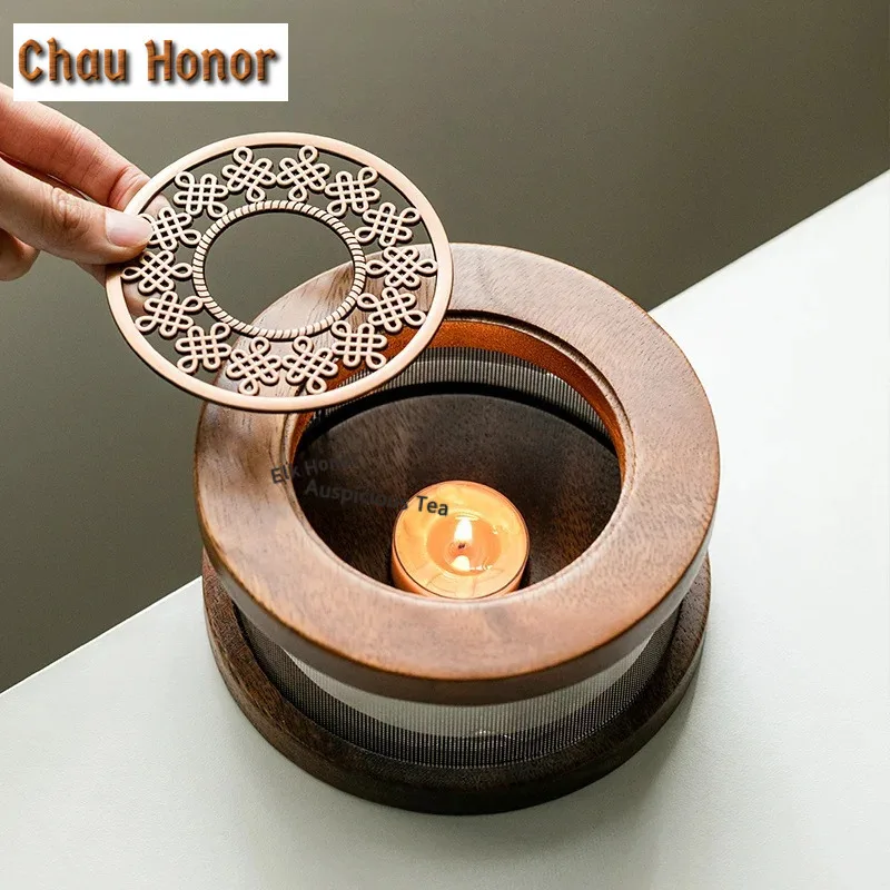 

Walnut Warmer Tea Stove Samovar Candle Camping Portable Tea Stove Travel Outdoorflat Catering Tea Heater Kitchen Accessories