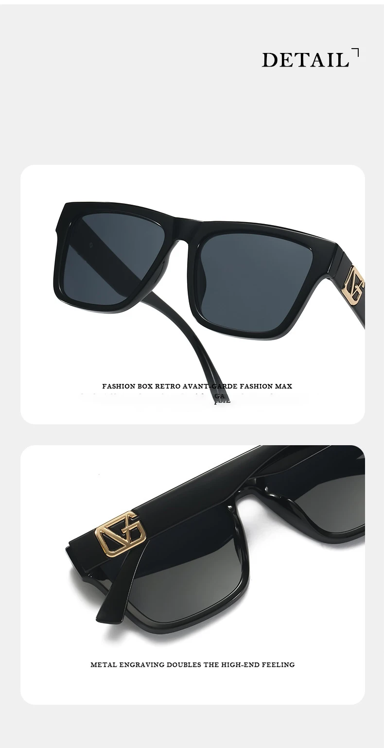 Modische, personalisierte Retro-Sonnenbrille für Straßenfotografie mit High-End-Feeling, konkaves Design, tägliche Outdoor-Sonnenbrille 3197 – Detail 8