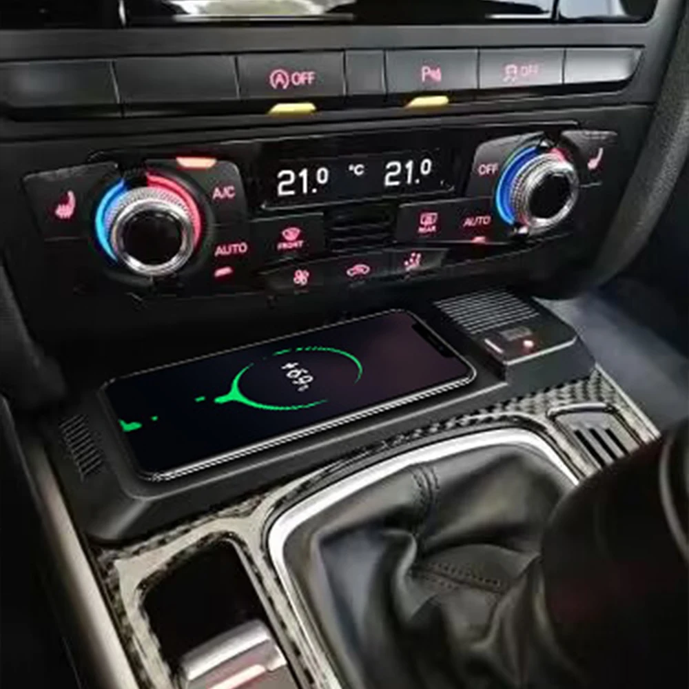 Car Fast wireless charger for Audi A4 B8 B9 A4 Allroad A5 S5 RS5 Q5 SQ5 phone holder adapter mobile mount charging pad