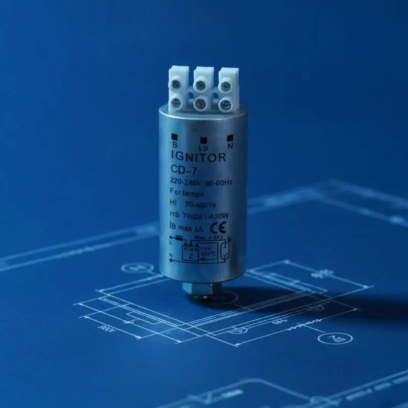 CD-7 Electronic Ignitor 70W-400W Lighting Starter 3 Wires Connection for Road Construction Temporary Lighting Use