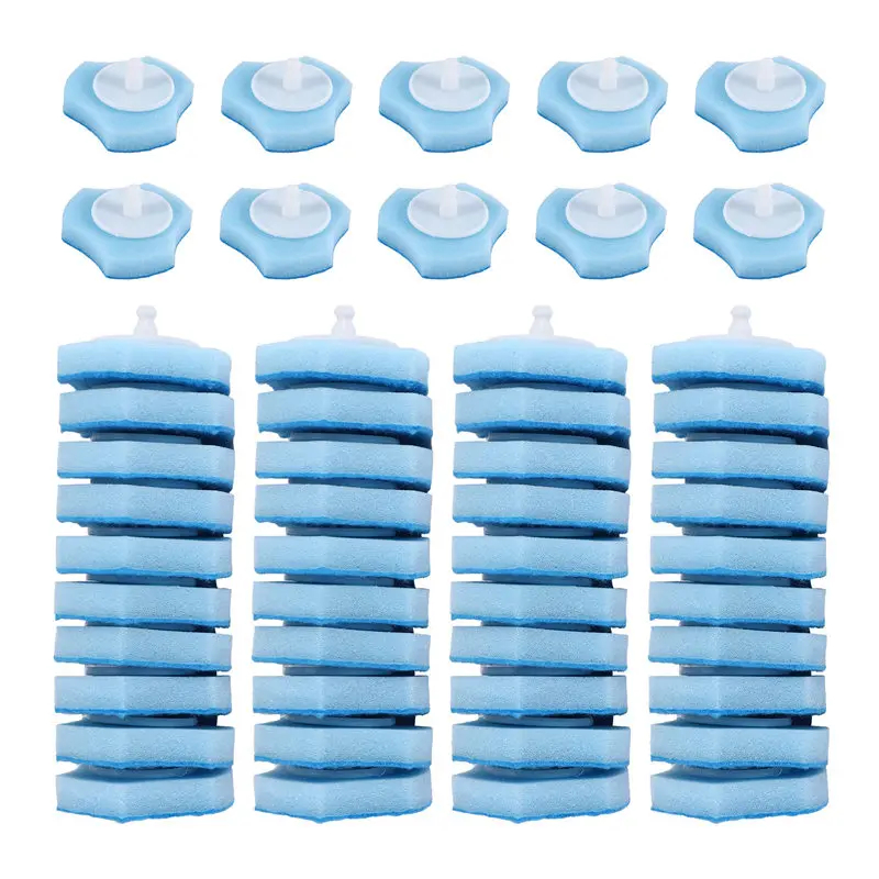 A85Q-50PCS Toilet Stick Replacement,Toilet Cleaner Replacement Disposable Toilet Brush Head Toilet Brush For Clorox