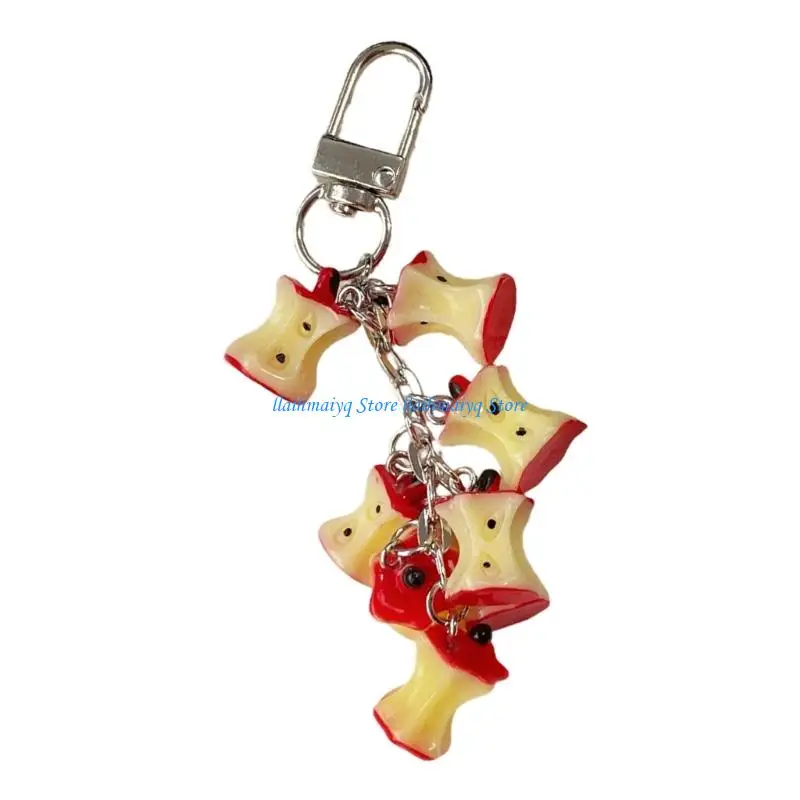 573B Fun And Colorful Fruit Keychain Small Apples Charm For Bag Backpack Or Keys