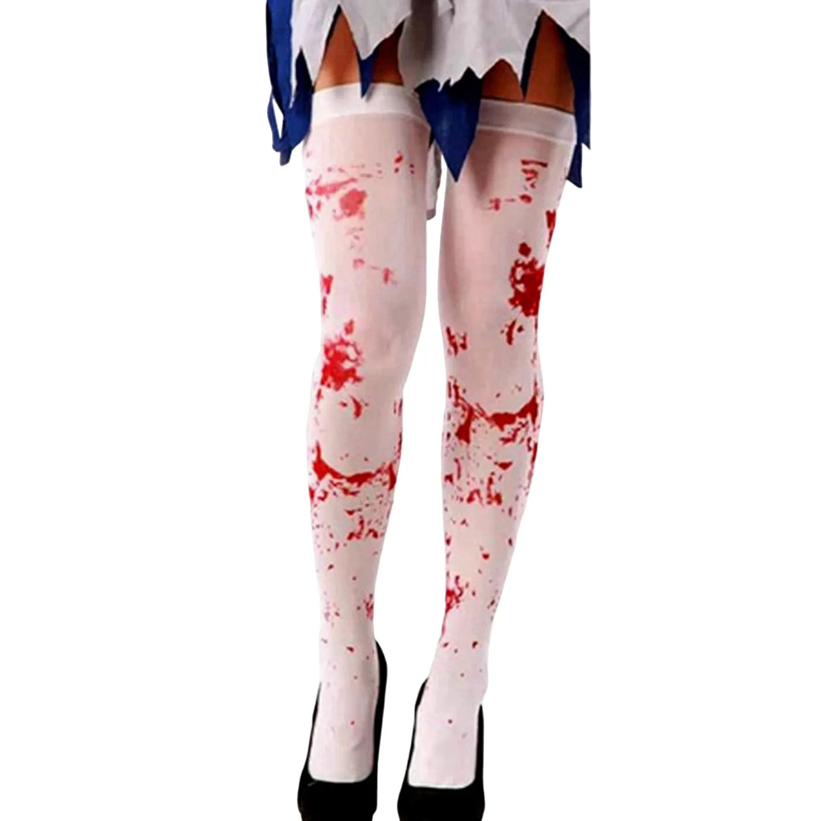 Women's Halloween Stockings Party Masquerade Costume Bloody Socks Nurse Socks Bloody Zombie Blood Halloween Cosplay Socks