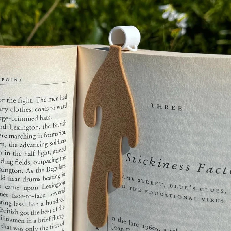 Funny Spilled Coffee Bookmark Corner Marker For Reading Corner Bookmark Stationery School Supplies