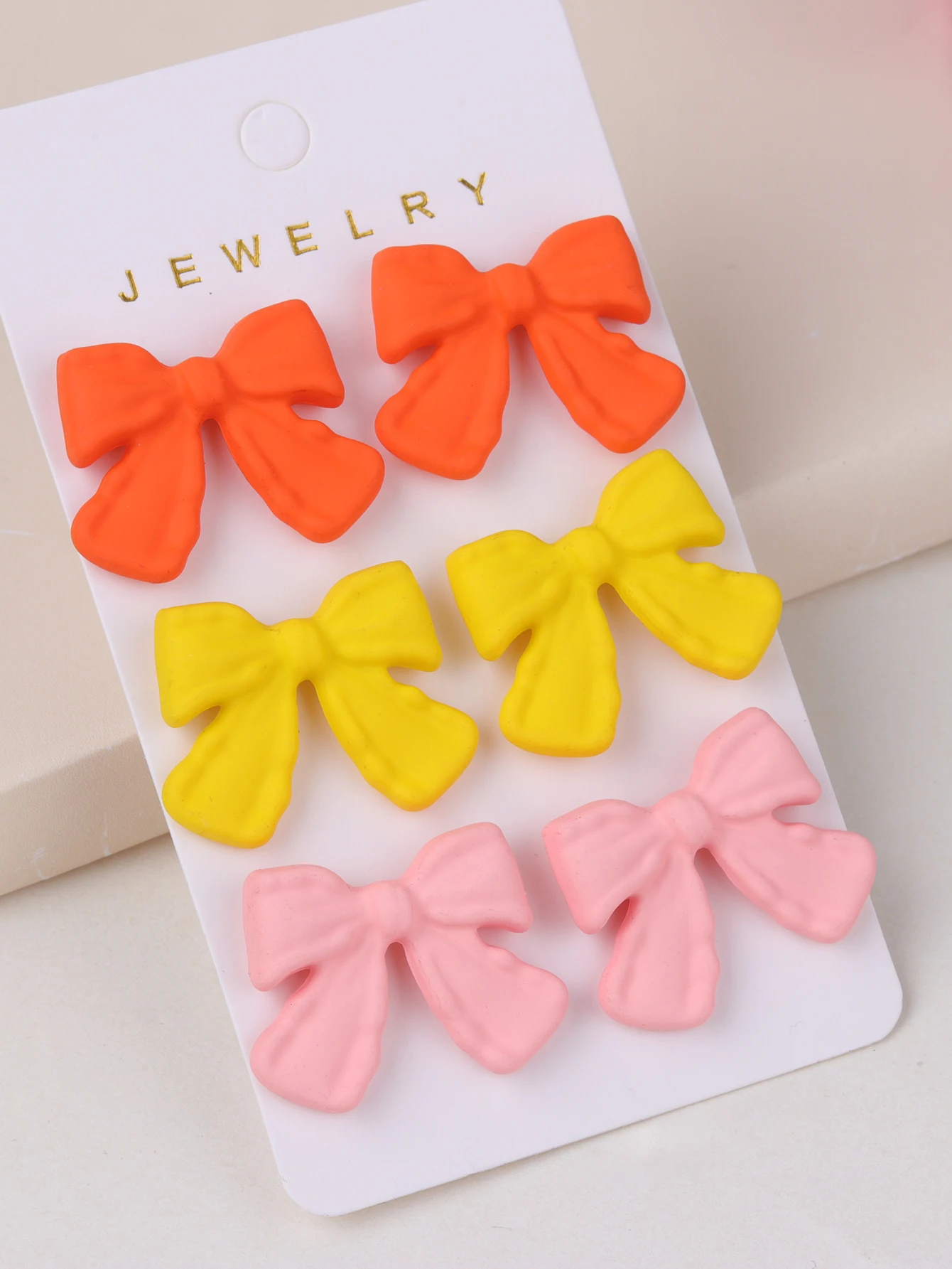 1 Set Of 3 Pairs Sweet And Cool Style Bow Earrings For Women\'S Simple Elegant Ear Accessories Unique Jewelry Gifts