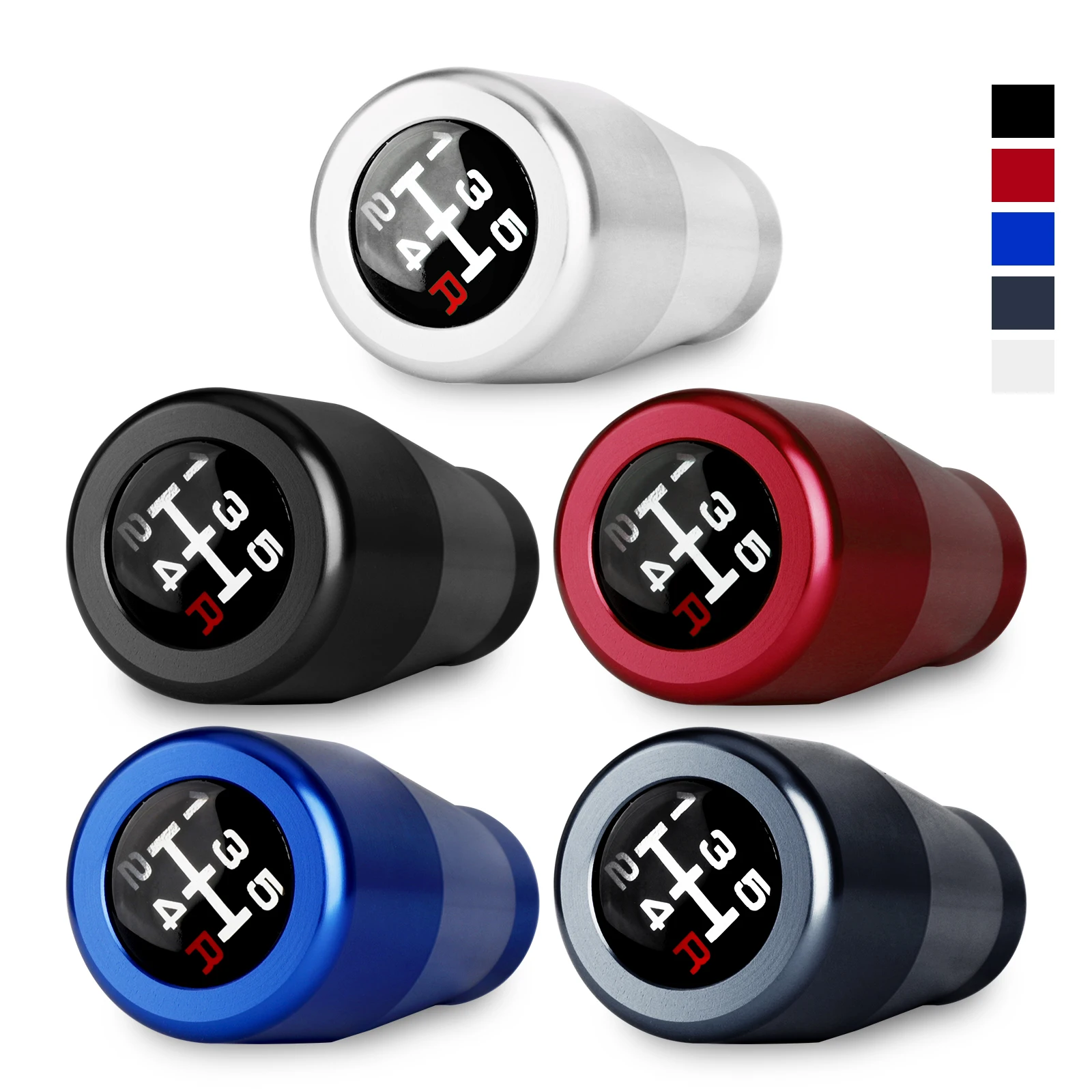 5 Speed Aluminium Gear Shift Knob Universal M8 M10 M12 Racing Shift Lever For Manual Transmission Gear level Knob Shift