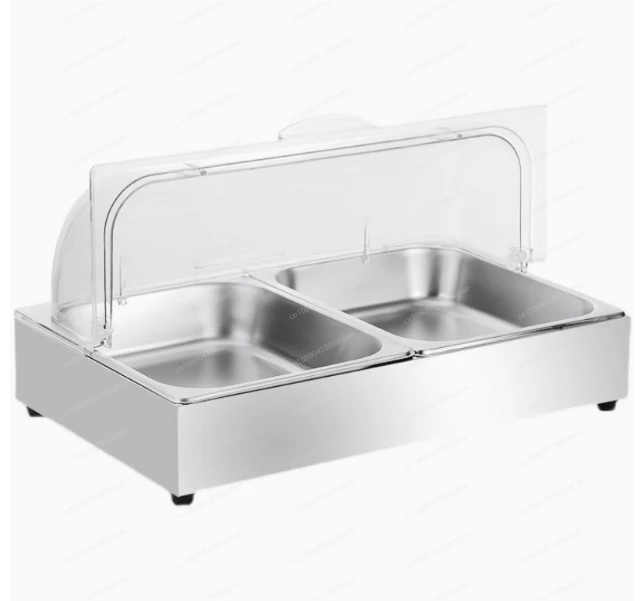 Best Stainless Steel Acrylic Display Stand 6.5CM Capacity Catering Buffet Serving Tray Riser Restaurant Appliance Display Stand