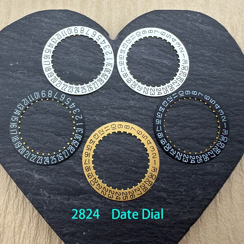 

Custom ETA 2824 Movement Date Wheel Dial Fit 2824 Automatic Mechanical Movement Crown at 3.0 Day Date at 3.0/6.0