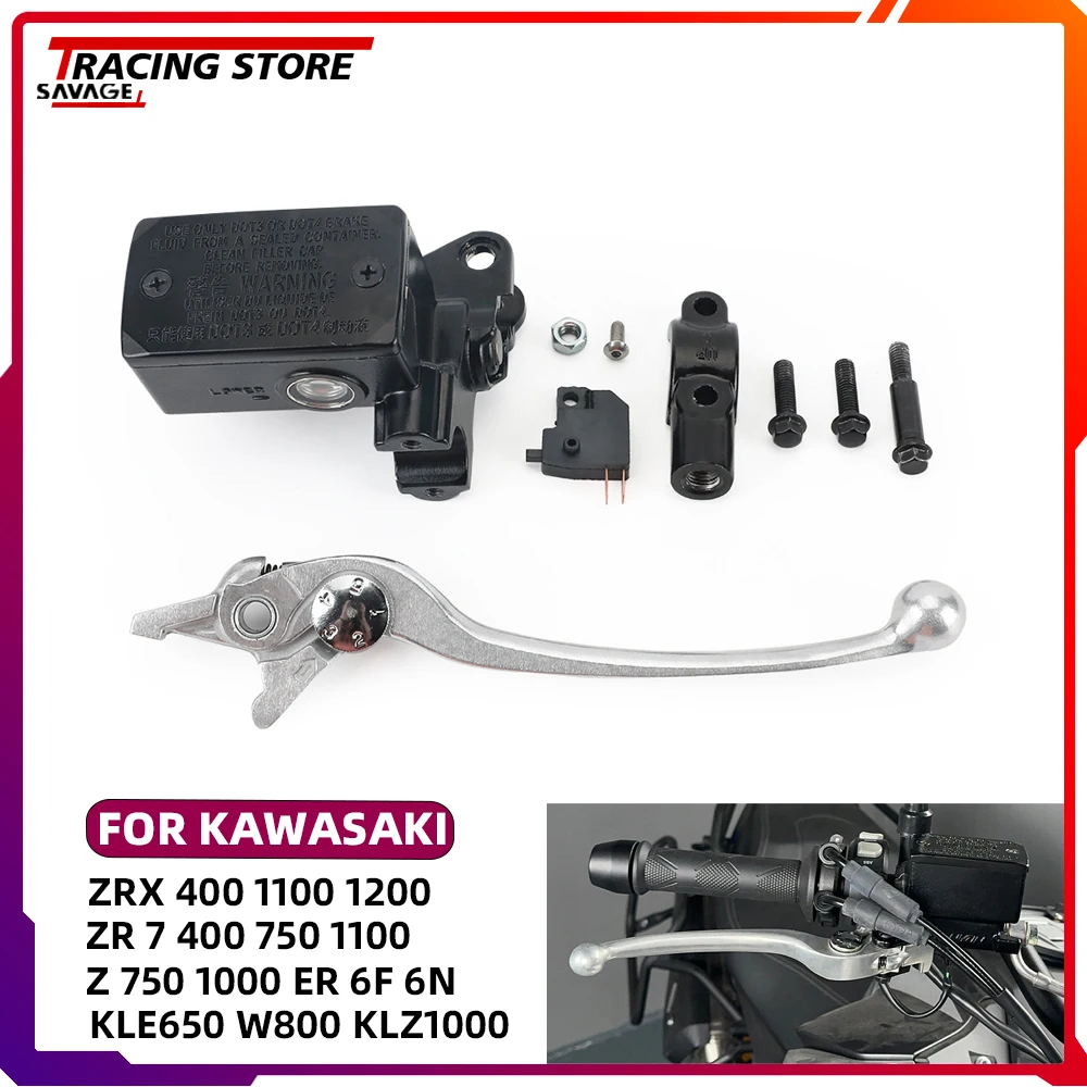 Cilindro mestre do freio da motocicleta, peça da alavanca para Kawasaki ZR7, ZR400, ZR750, ZR1100, ZRX1100, ZRX1200, Z750, Z1000, W800, ER6F, ER6N