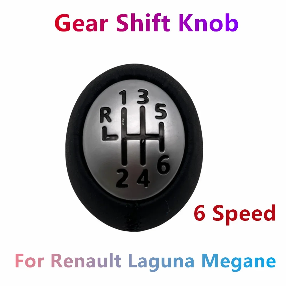 High Quality Car New Gear Shift Knob 6 Speed For Renault Laguna Megane Scenic Espace Master Trafic Interior Parts Car Accessory