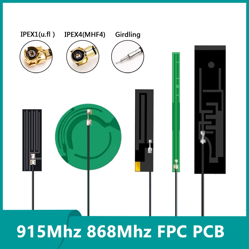 10 шт. Lora 868 МГц 915 МГц 860 ~ 940 МГц антенна FPC PCB антенны IPEX U.FL MHF4 IPX Omni встроенная антенна LoRawan модуль антенны