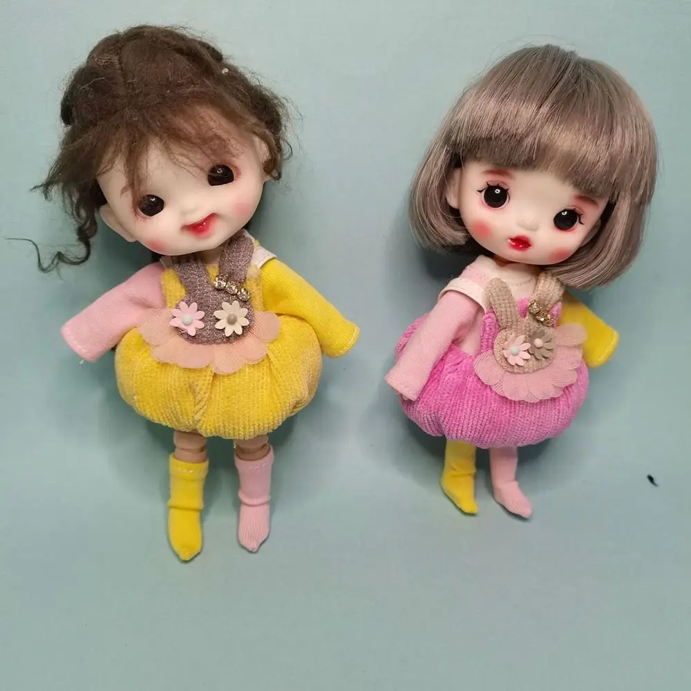 

High Quality Cute Doll Pumpkin Skirt Fashion Lovely Cotton Skirt DIY Doll T-shirt Socks For 1/11 OB11 Dolls/for 1/12 BJD Dolls